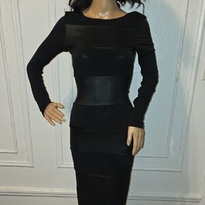 Chic Black Long Sleeve Dress